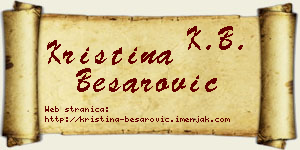 Kristina Besarović vizit kartica